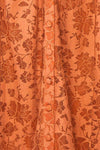 Kesso Orange A-Line Short Lace Dress | Boutique 1861 fabric