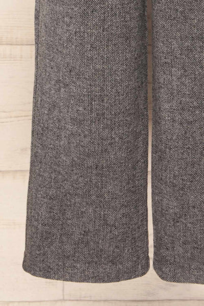 Ketill Herringbone Straight Leg Pants | La petite garçonne bottom close-up