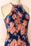 Kettia Floral Halter Dress | Boutique 1861 side close-up
