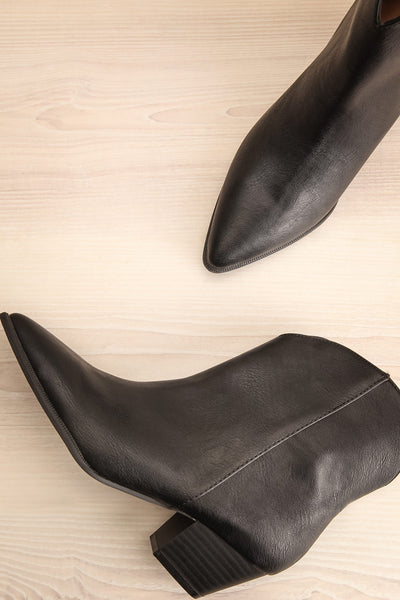 Khalkis Black Western Style Ankle Boots flat lay | La Petite Garçonne