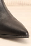 Khalkis Black Western Style Ankle Boots front close-up | La Petite Garçonne
