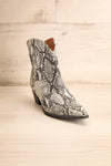 Khalkis Snake Print Western Style Ankle Boots front view | La Petite Garçonne