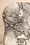 Khalkis Snake Print Western Style Ankle Boots fabric detail | La Petite Garçonne