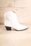 Khalkis White Western Style Ankle Boots side view | La Petite Garçonne