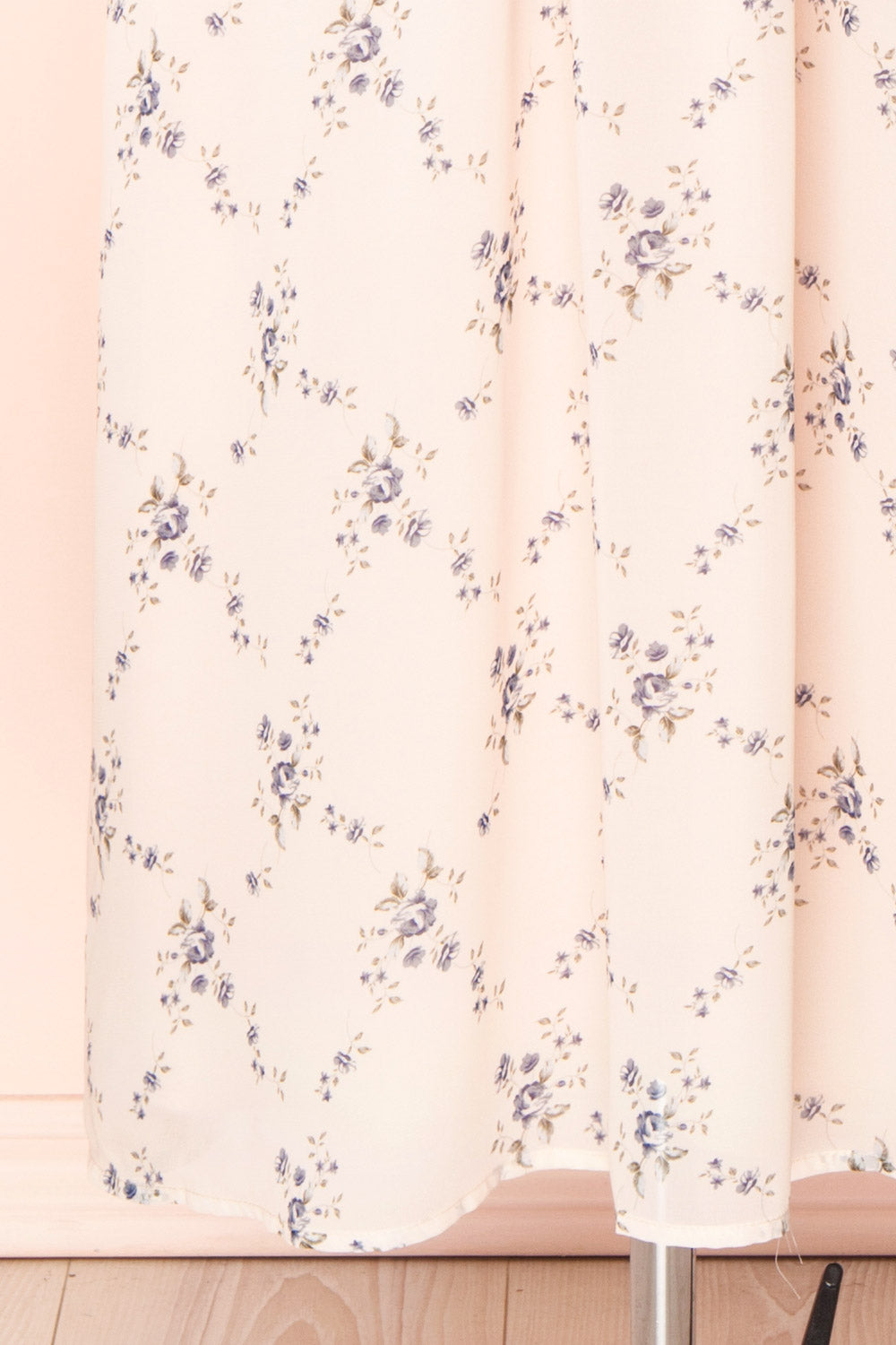 Khanom Pink V-Neck Floral Print Midi Dress | Boutique 1861 bottom 