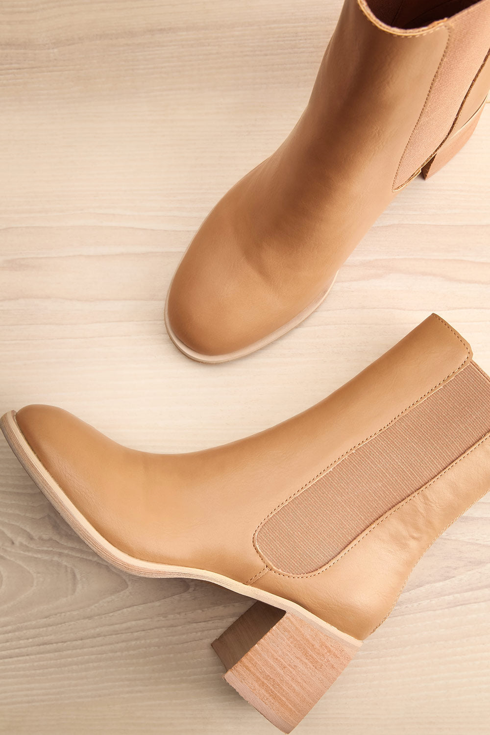 Beige block 2024 heel booties