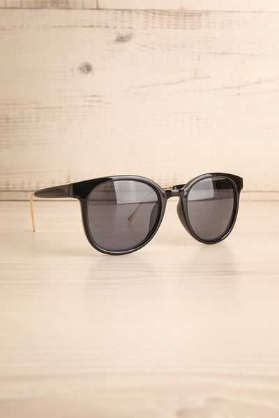 Khora Gold & Black Wayfarer Sunglasses | La Petite Garçonne 3
