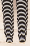 Khory Black Striped Short Sleeve Jumpsuit | La petite garçonne bottom close-up