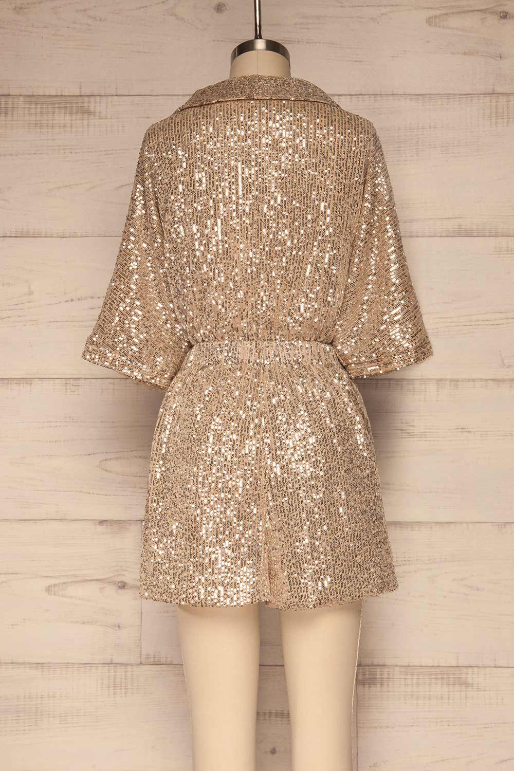 Kilme Or Champagne Romper | Combishort | La Petite Garçonne back view