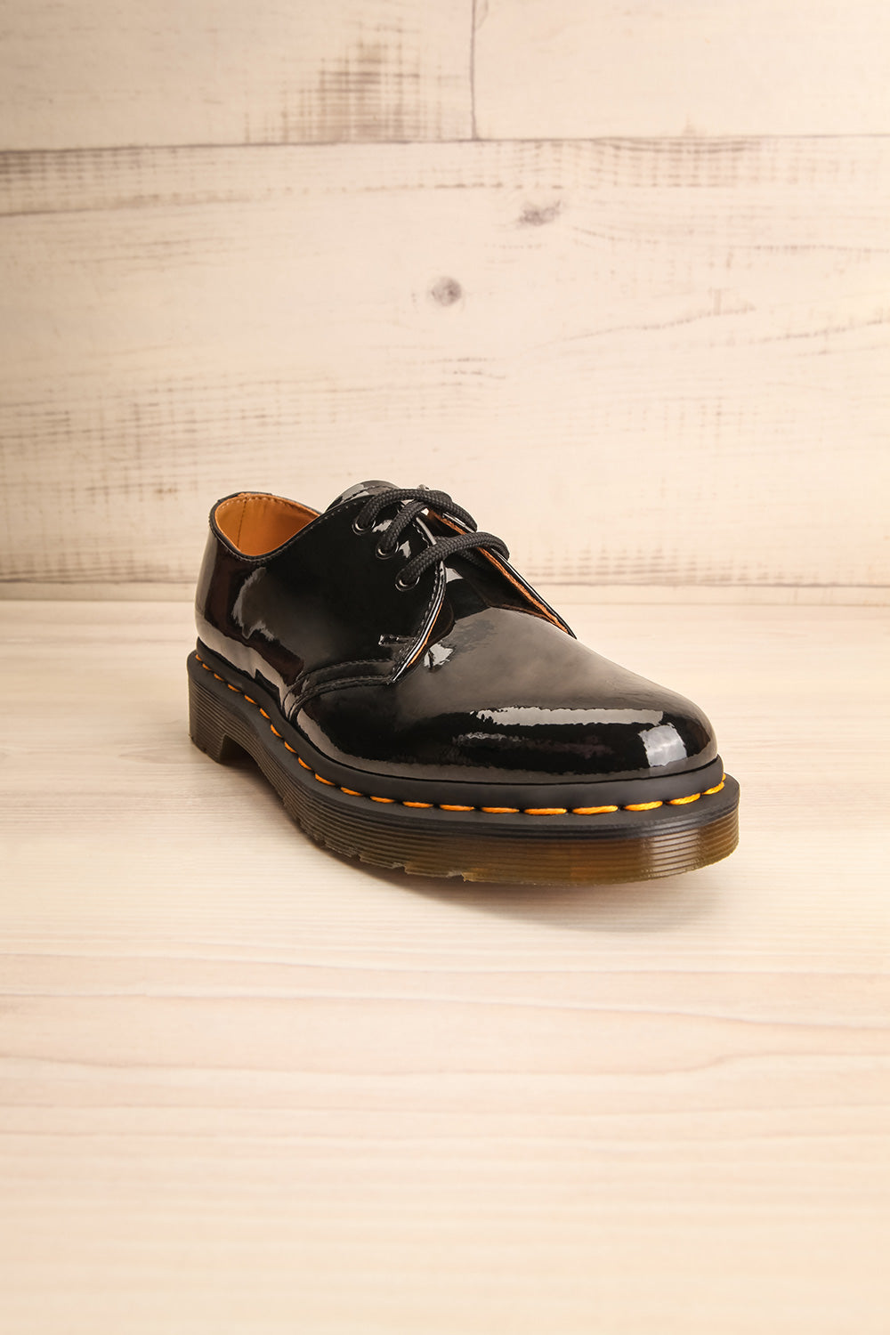 Kingswood Patent Black Dr. Martens Shoes front view | La Petite Garçonne Chpt. 2