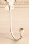 Kiraly White Wall Hook w/ Plastic Knob | Maison Garçonne bottom close-up