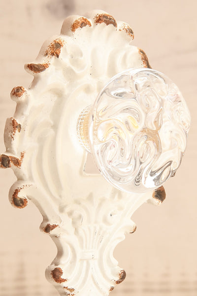 Kiraly White Wall Hook w/ Plastic Knob | Maison Garçonne top close-up