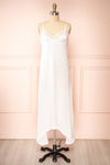 Kirsi Ivory Long Nightgown w/ Lace Trim | Boutique 1861 front view