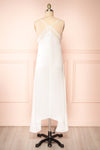 Kirsi Ivory Long Nightgown w/ Lace Trim | Boutique 1861 back view