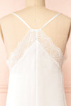 Kirsi Ivory Long Nightgown w/ Lace Trim | Boutique 1861 back close-up