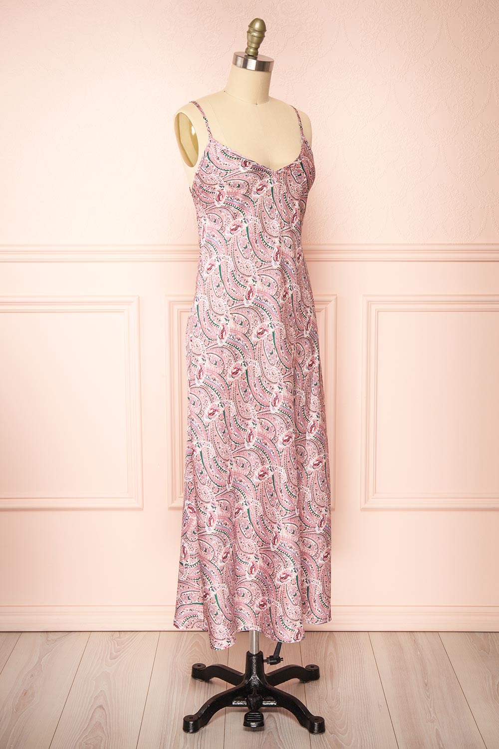 Kiute Paisley Print Midi Dress w/ Tie-Back | Boutique 1861 sid eview