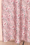Kiute Paisley Print Midi Dress w/ Tie-Back | Boutique 1861 bottom close-up