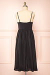 Kloe Black Sleeveless A-line Midi Dress | Boutique 1861  back view