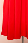 Kloe Red Sleeveless A-line Midi Dress | Boutique 1861  bottom
