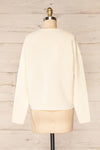 Knares Cream Cropped Ribbed Sweater | La petite garçonne back view