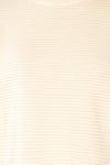 Knares Cream Cropped Ribbed Sweater | La petite garçonne fabric