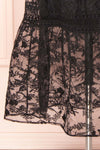 Knauttia Black Floral Embroidered Mesh Skirt | Boutique 1861 bottom