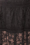 Knauttia Black Floral Embroidered Mesh Skirt | Boutique 1861 fabric