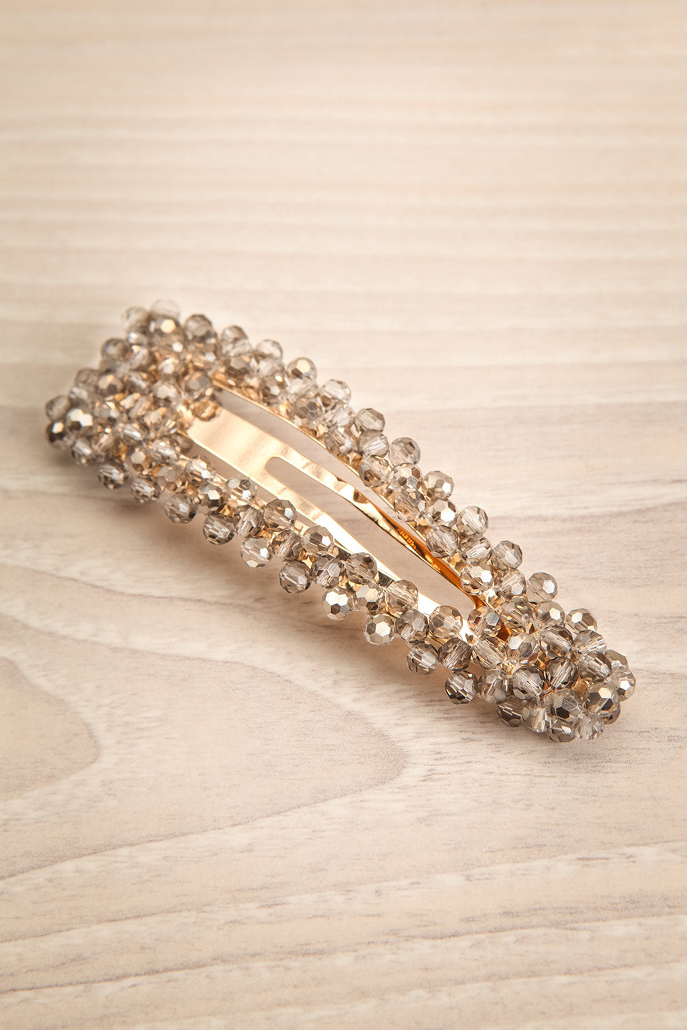 Kogalym Golden Barrette with Grey Beads | Boutique 1861