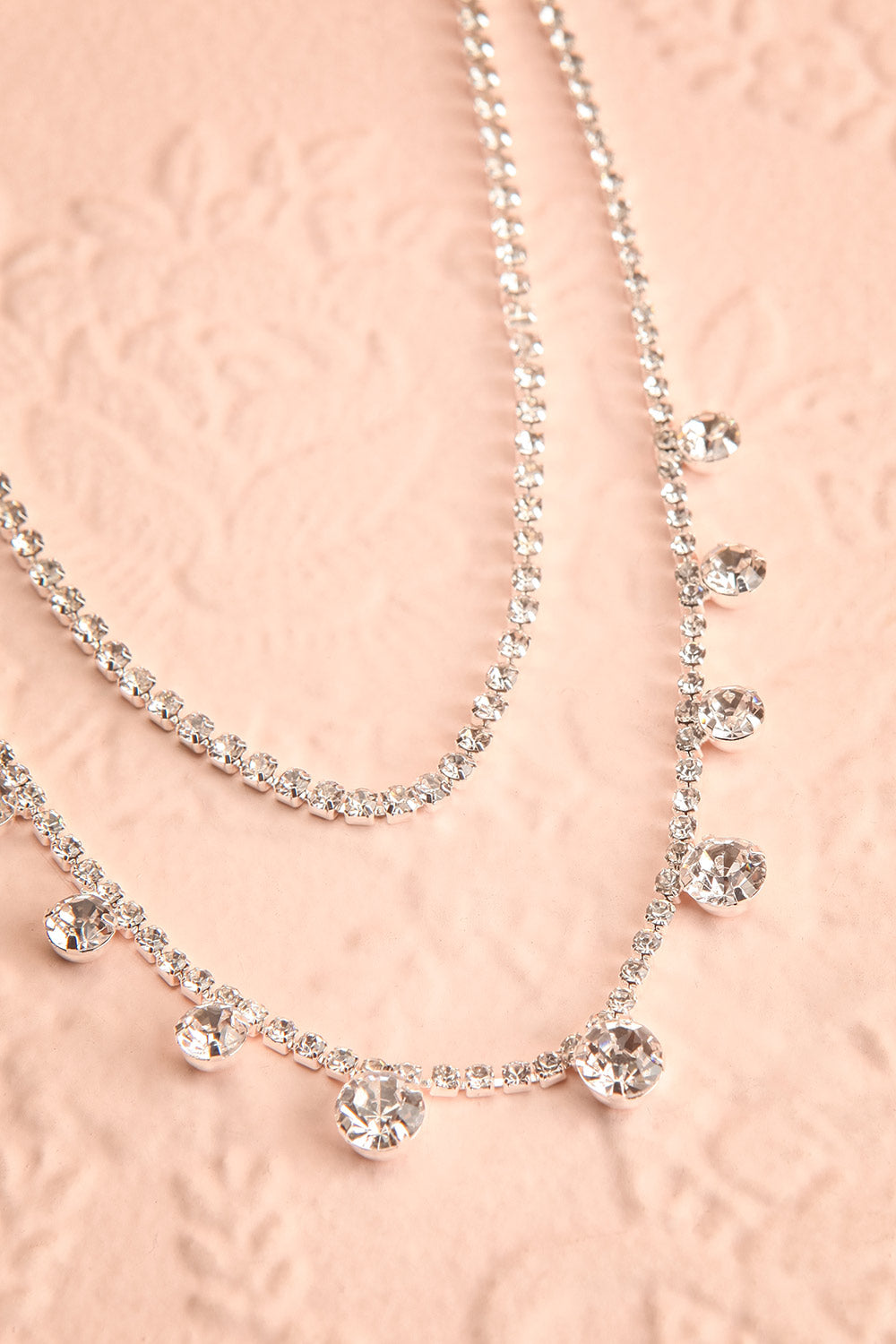 Kolkwitzia Set of 2 Crystal Choker Necklaces | Boutique 1861 flat view