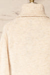 Kolono Beige Knit Turtleneck Sweater | La petite garçonne back close up