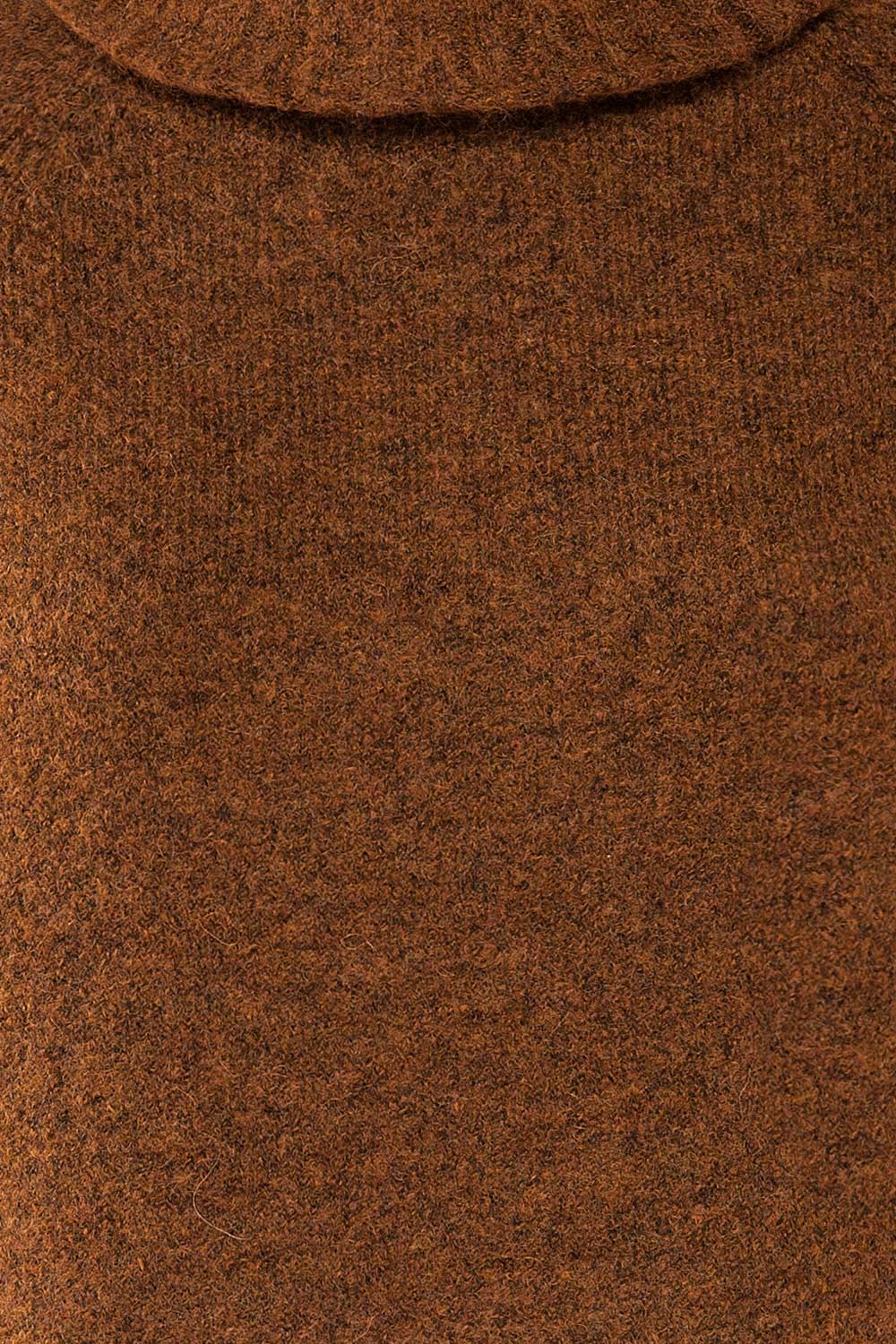 Kolono Brown Melange Knit Turtleneck Sweater | La petite garçonne fabric