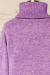 Kolono Violet Melange Knit Turtleneck Sweater | La petite garçonne  back close up