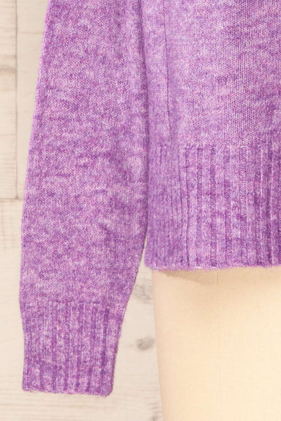 Kolono Violet Melange Knit Turtleneck Sweater | La petite garçonne  sleeve