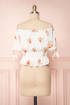 Konan White Floral Off-Shoulder Crop Top | Boutique 1861 6