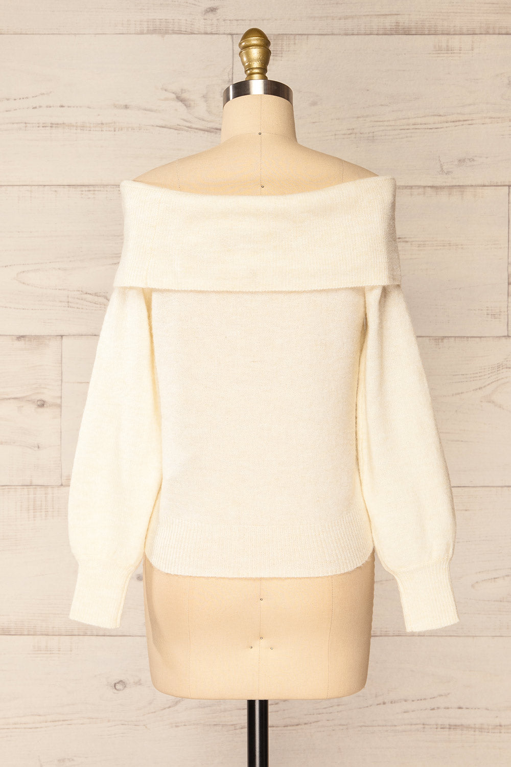 Konin Ivory Boat Neck Off-Shoulder Top | La petite garçonne back view