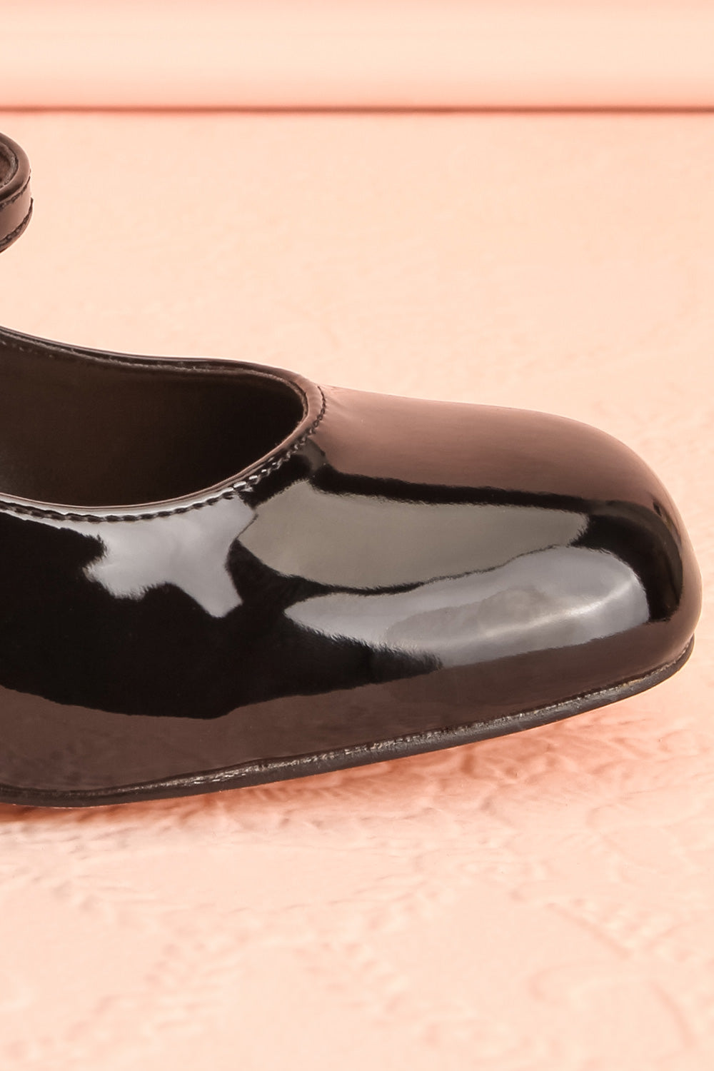 Koolina Glossy Mary Jane Platform Shoes | Boutique 1861 side front close-up