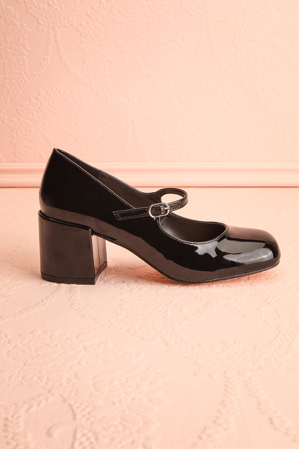 Koolina Glossy Mary Jane Platform Shoes | Boutique 1861 side view