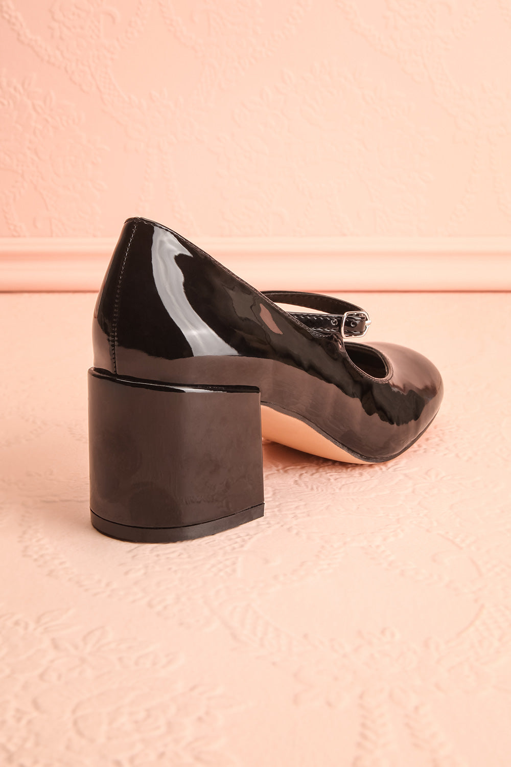 Koolina Glossy Mary Jane Platform Shoes | Boutique 1861 back view