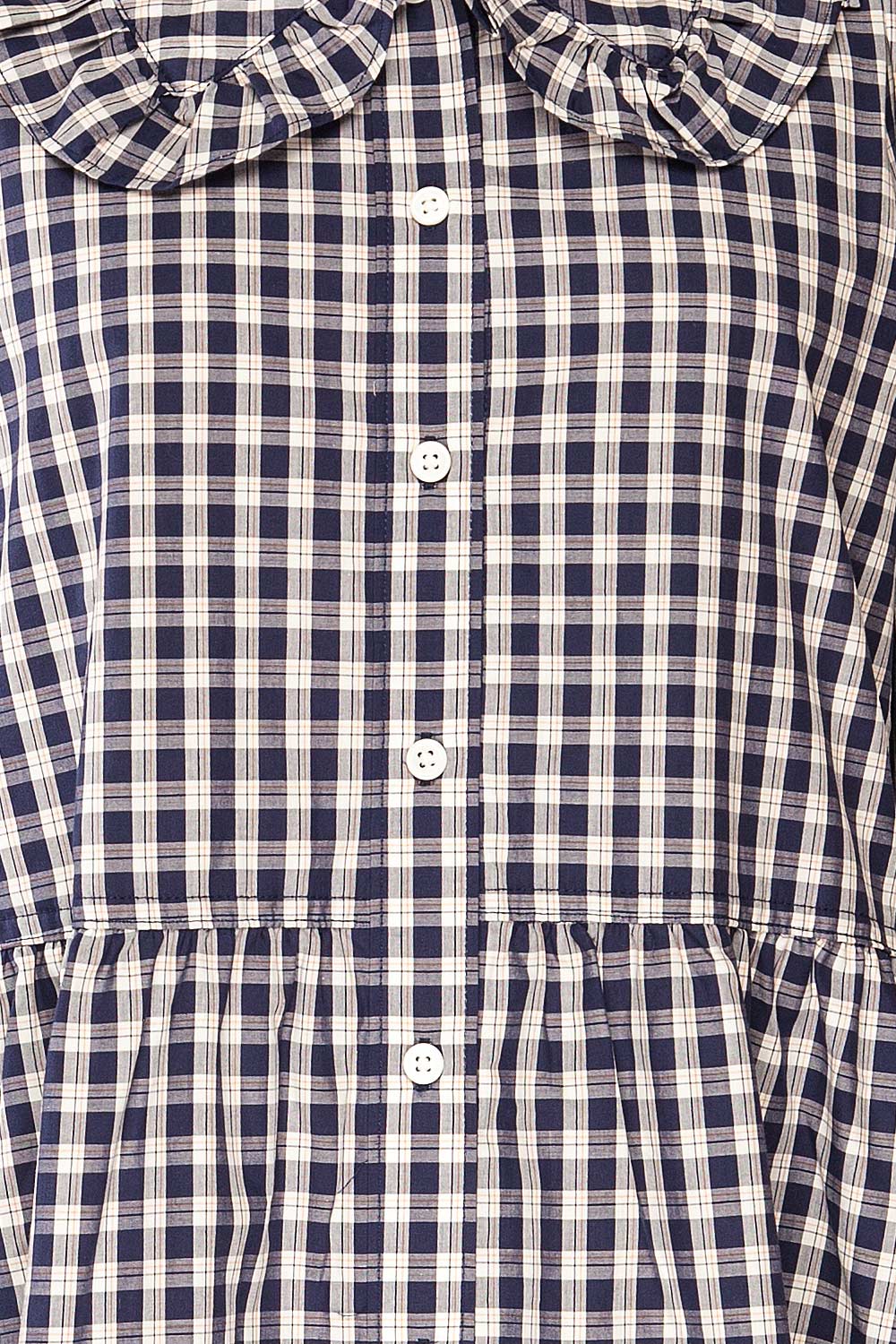 Koronowo Long Sleeve Plaid Shirt Dress | La petite garçonne fabric