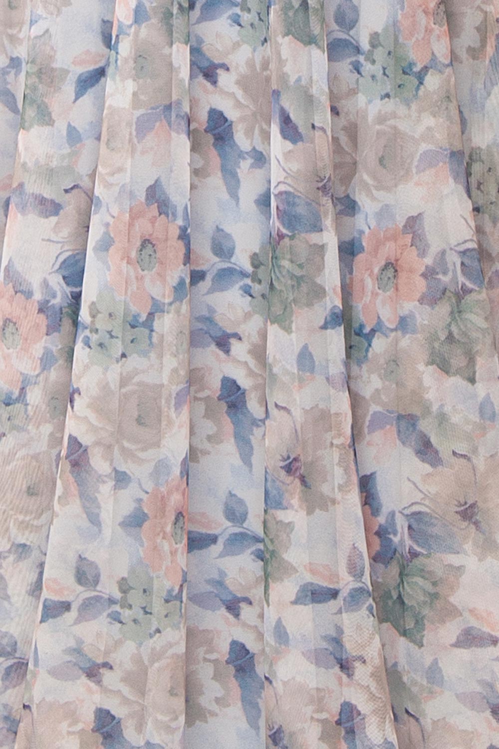 Korra Blue A-Line Floral Maxi Dress | Boutique 1861 fabric 