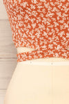 Koscier Rust Floral Ribbed Tank Top w/ Cut-Outs | La petite garçonne bottom