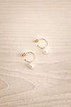 Kostelec Gold Hoop Earrings with Pearls | La Petite Garçonne