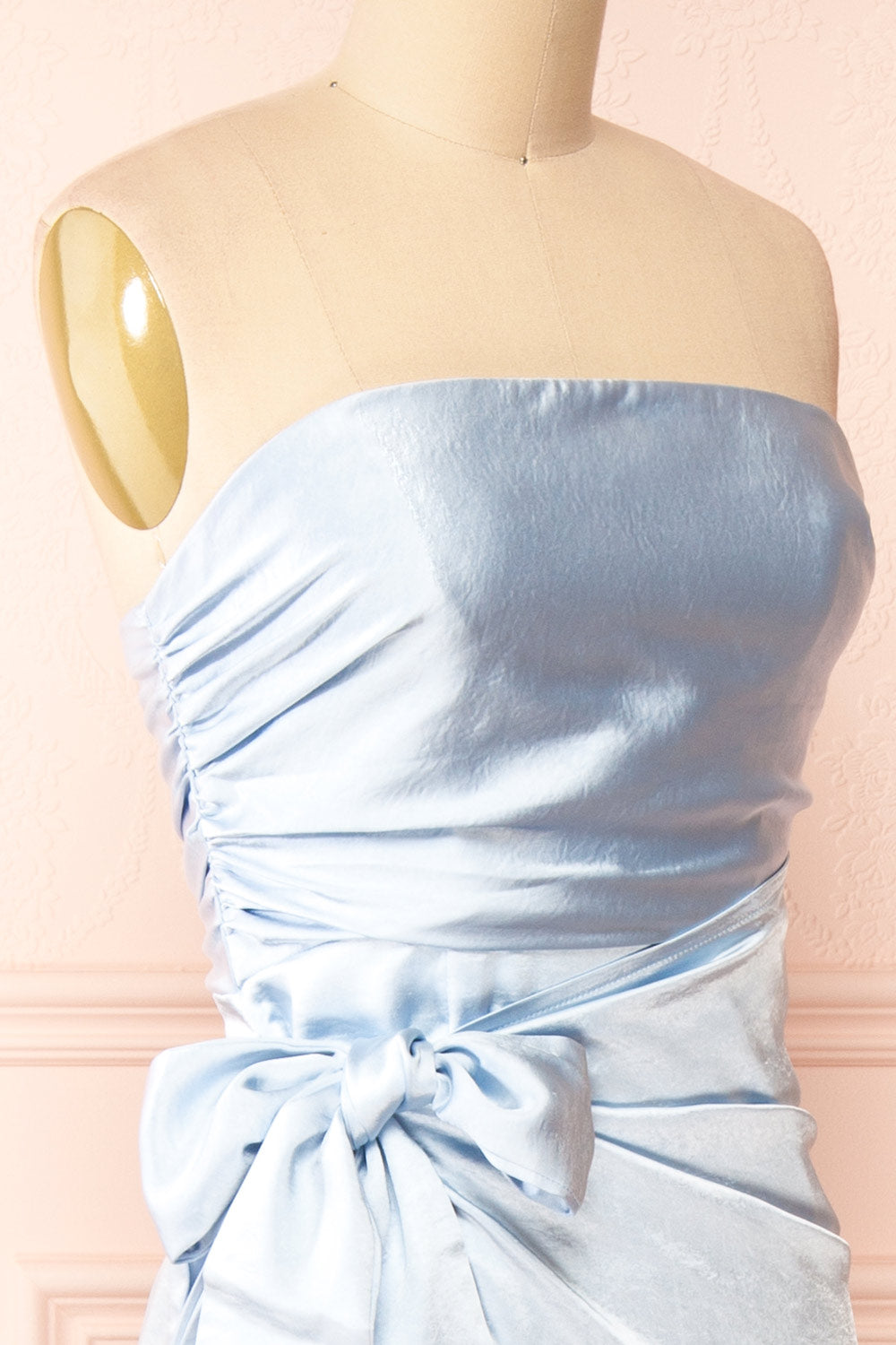 Kosy Bustier Satin Midi Dress | Boutique 1861 side close-up