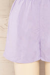 Kozienice Lilac High-Waisted Linen Shorts | La petite garçonne bottom