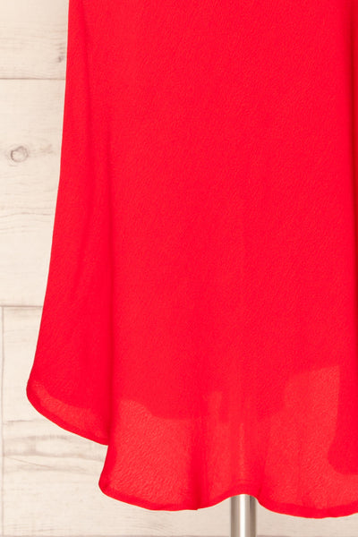 Krahken Red Cowl Neck Backless Midi Dress | La petite garçonne bottom