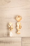Krakow Gold Shell & Pearl Pendant Earrings | La Petite Garçonne