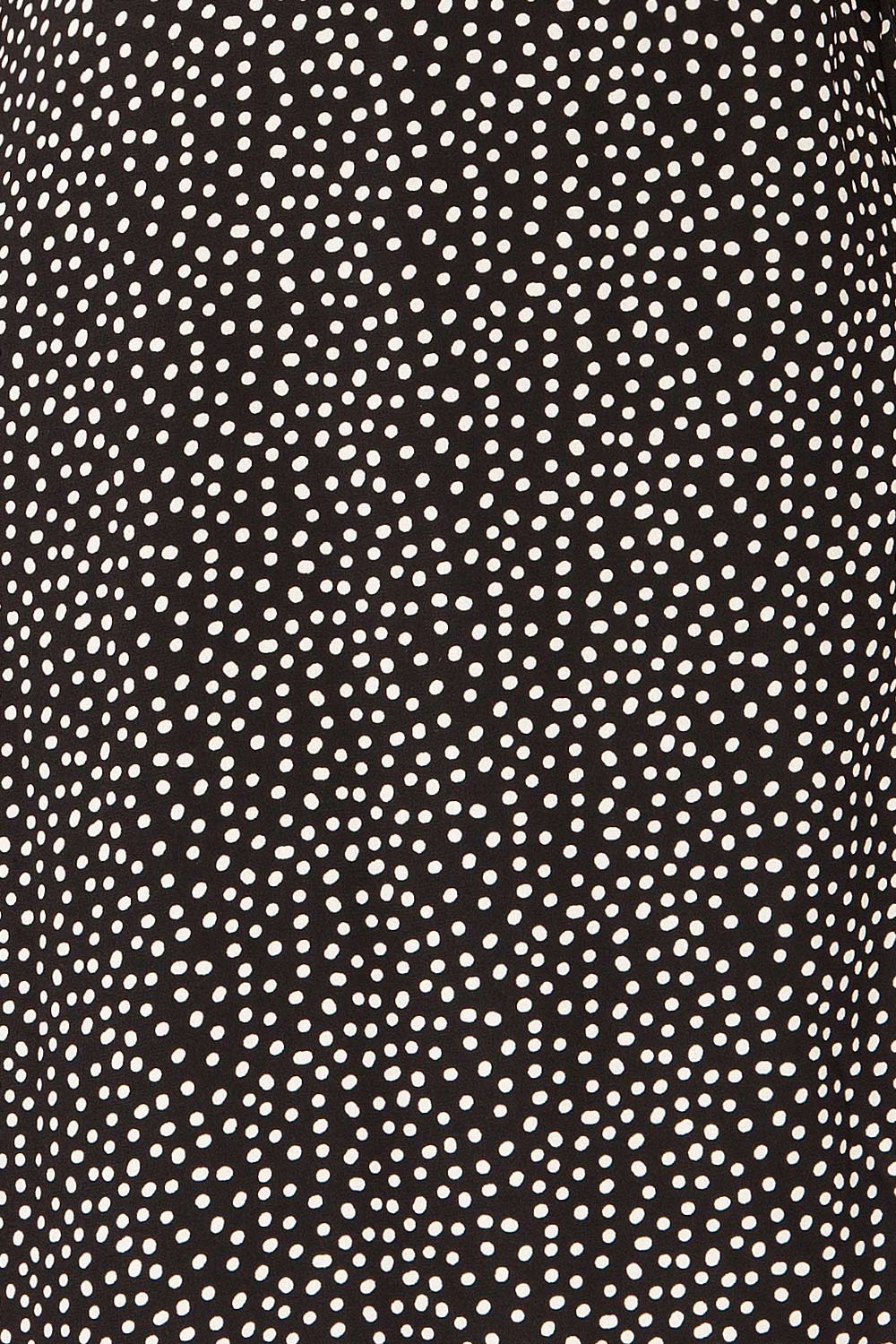 Krustil Black Polka Dot Short Wrap Dress | La petite garçonne fabric