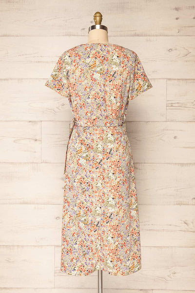 Kruszwica Midi Floral Wrap-Dress by Dailystory | La petite garçonne back view