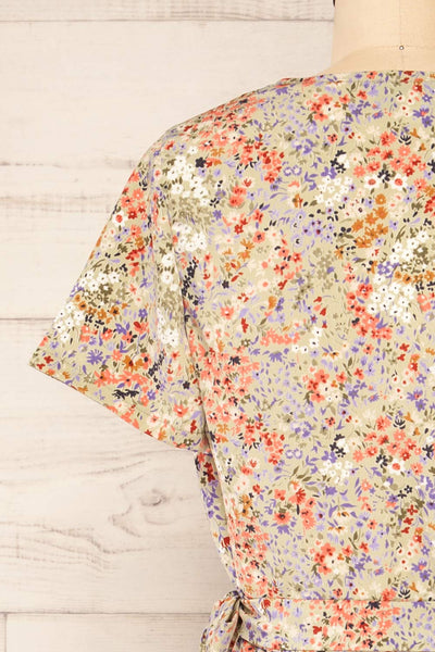 Kruszwica Midi Floral Wrap-Dress by Dailystory | La petite garçonne back close-up