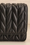 Krypt Black Quilted Crossbody Bag | La petite garçonne close-up